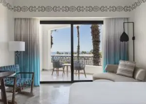 picture of living area in a room with sea view balcony