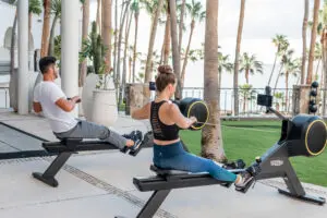 picture of people working out in the surrounding area of the garden