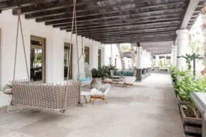 picture of an open sitting area of a spa